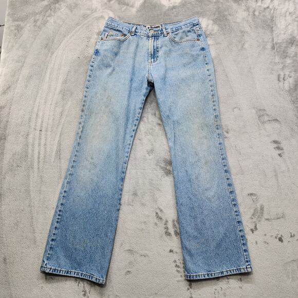 BONGO Denim - Vintage Bongo Jeans Womens 11 Juniors Blue Mid Rise Bootcut Cotton USA Made